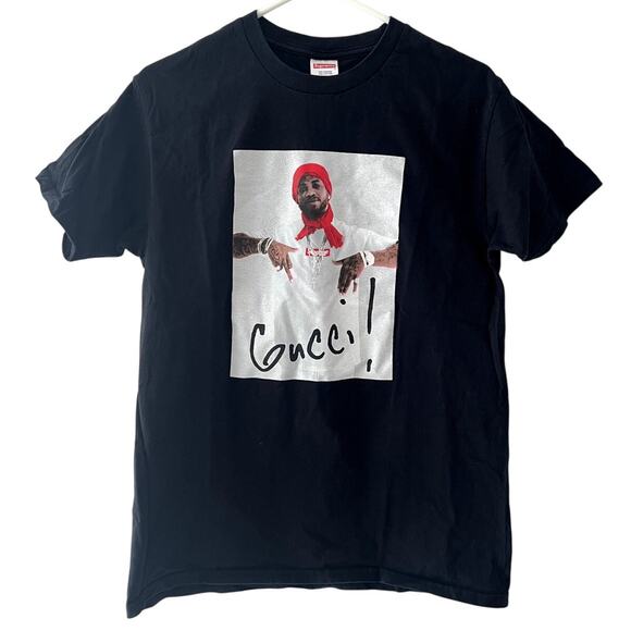 Supreme × Gucci Mane Photo Tee Black Fade - Size M Short Sleeve NWOT Unused - Picture 1 of 8